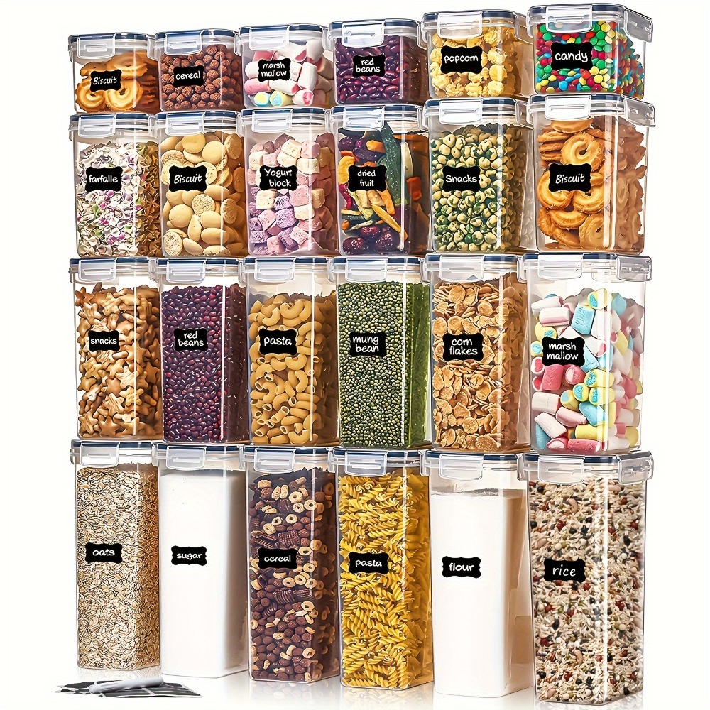 Kitchen Baking Tray Organizer - 24Pcs Food Storage Containers 12 Boxes