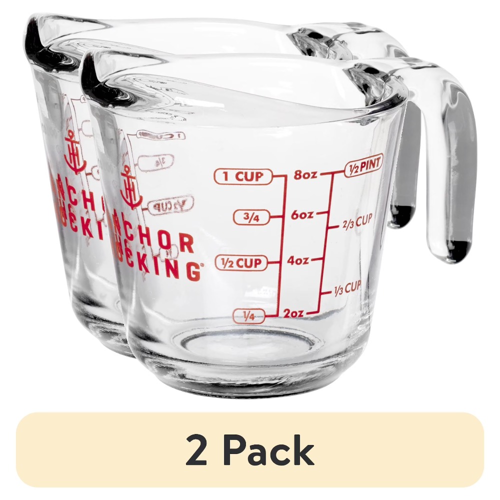 Baking (Kitchen Ingredient) - 2-Pack Glass Measuring Cups Set with