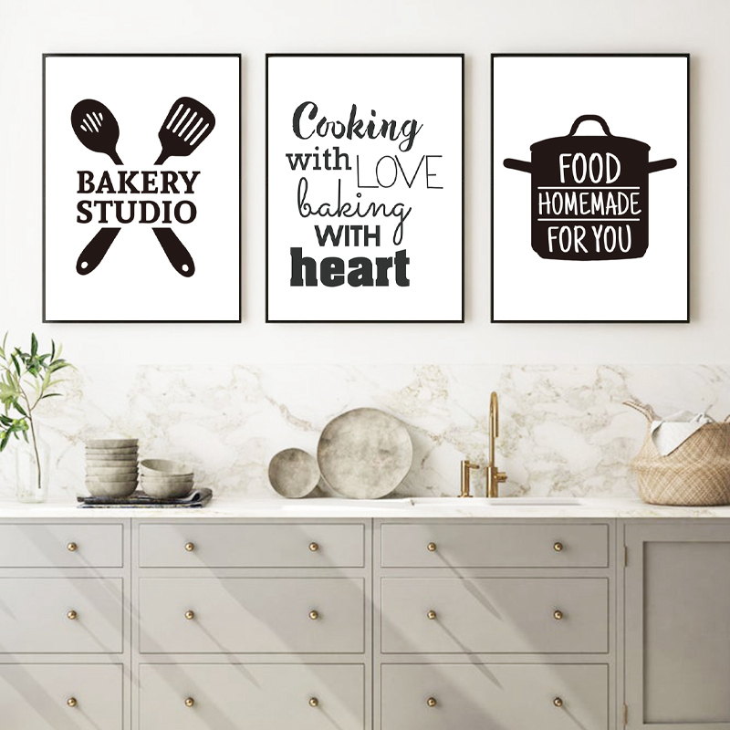 Kitchen Baking Quotes - Cooking With Love Kitchen Quote Wall
