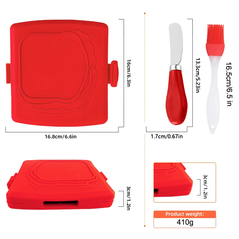 3pack Food Grade Sandwich Toas - огляд і ціна Kitchen Baking Set
