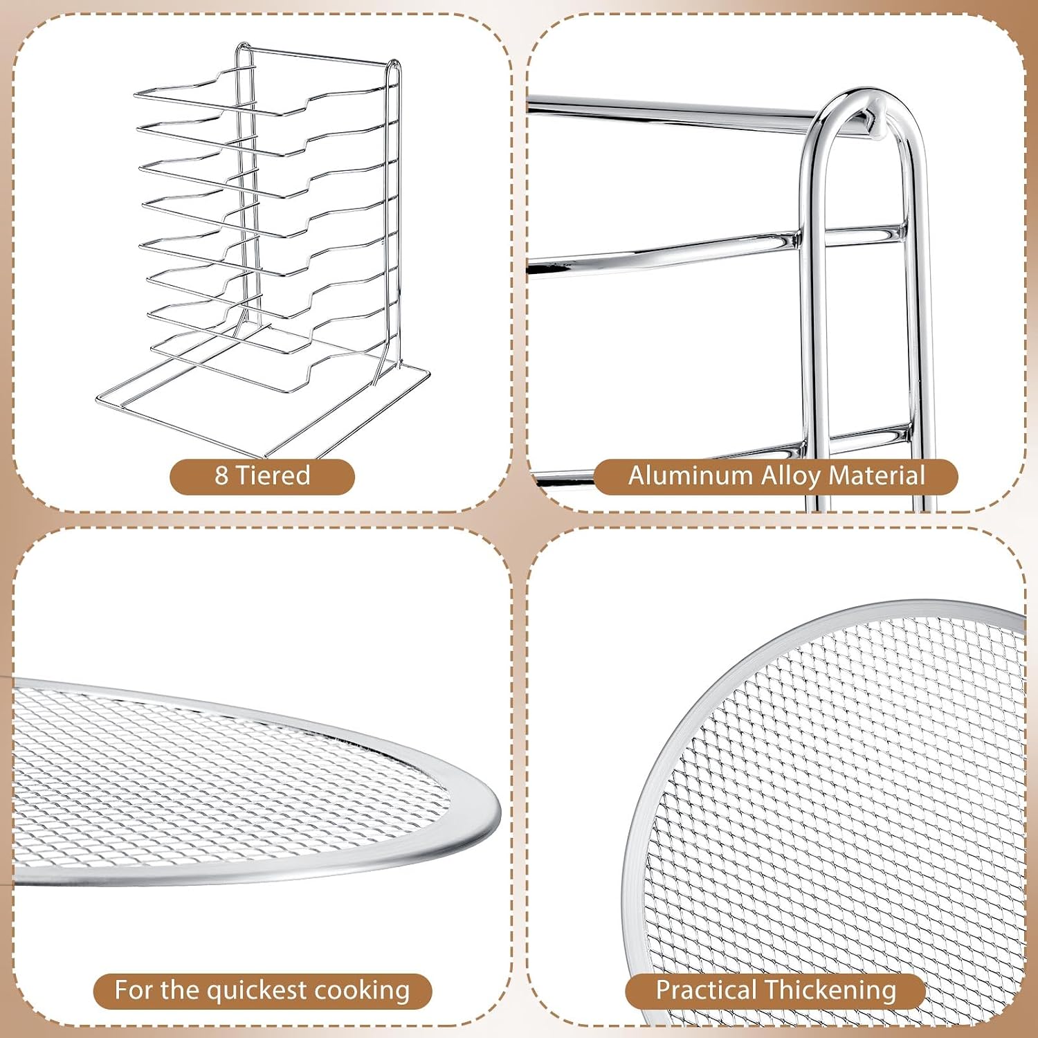 Pizza Rack 8 Tiered Stand With - огляд і ціна Kitchen Baking Set