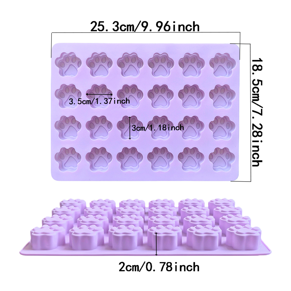 1pc 24 hole cat paw shaped cho - огляд і ціна Kitchen Baking Molds