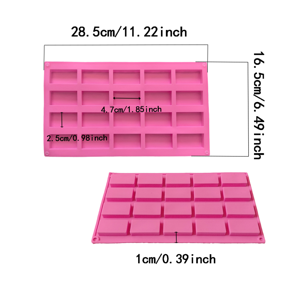 1pc 20 cavity rectangular sili - огляд і ціна Kitchen Baking Molds