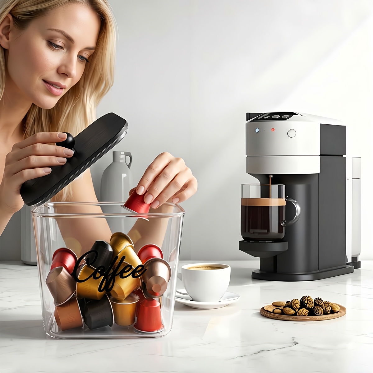 Coffee Pod Holder with Lids Pl - огляд і ціна Kitchen Baking Tray Organizer