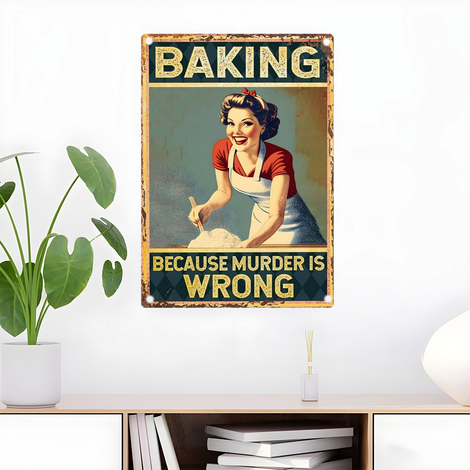 Vintage Funny Baking Quote Met - огляд і ціна Kitchen Baking Quotes