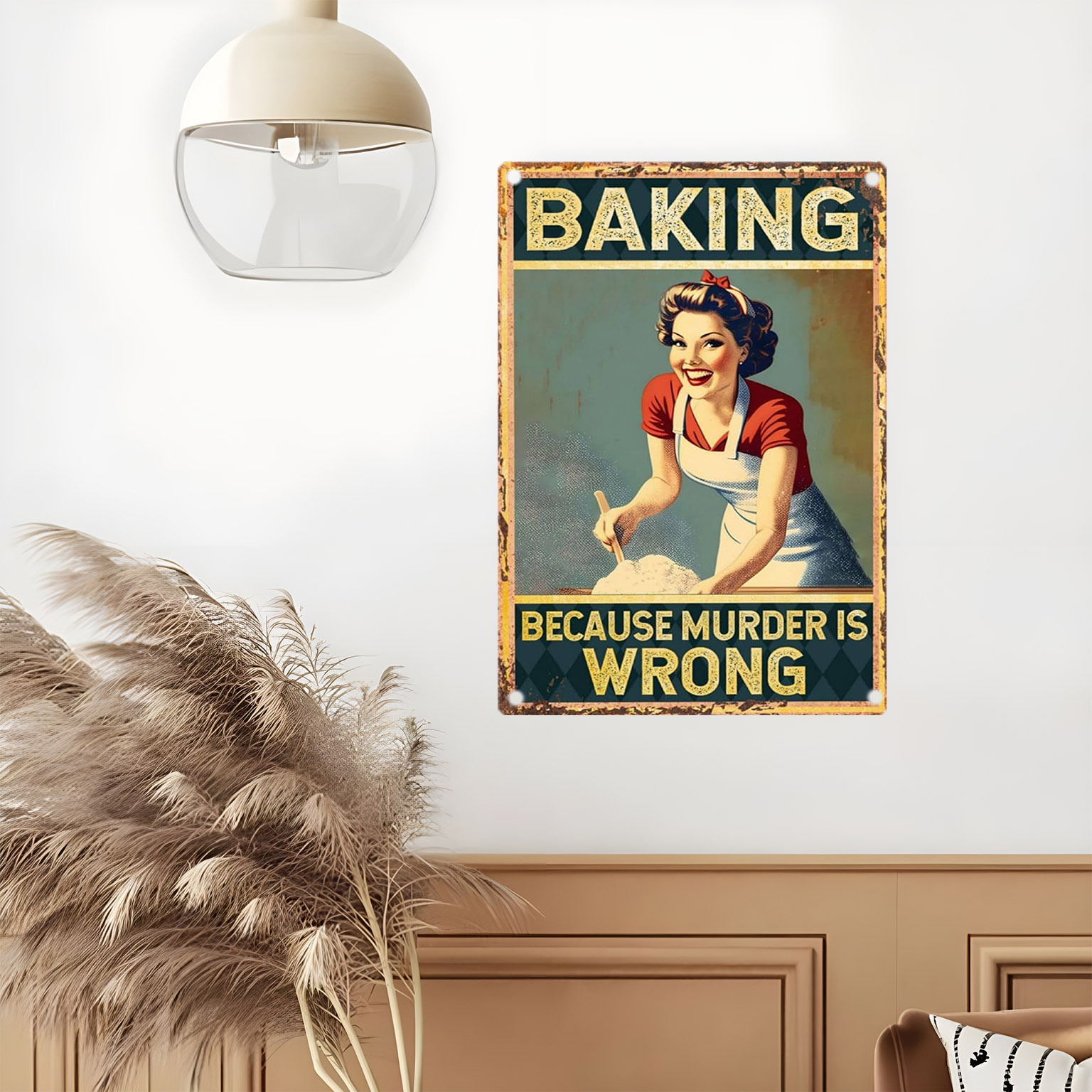 Vintage Funny Baking Quote Met - огляд і ціна Kitchen Baking Quotes