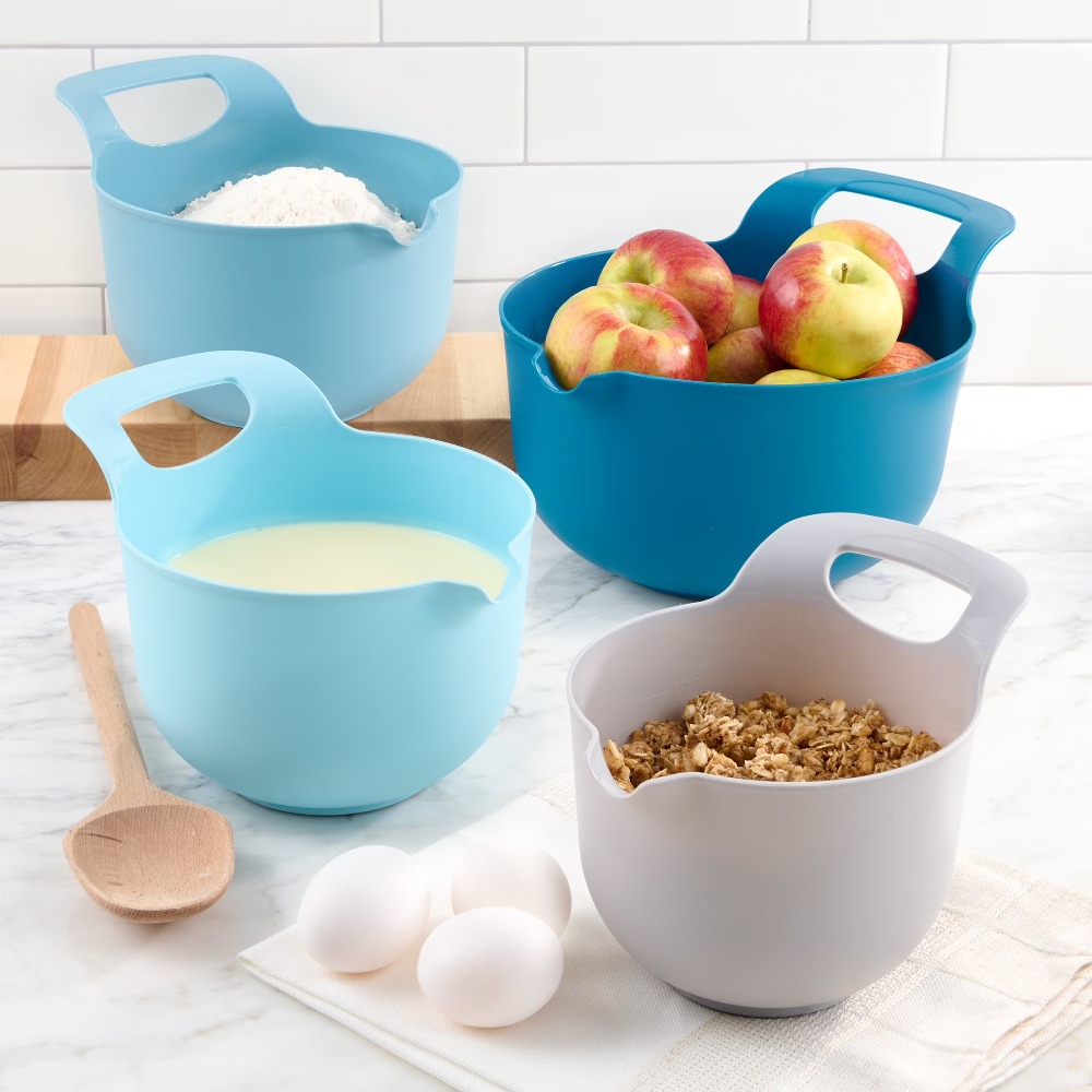 Nesting Plastic Mixing Bowls S - огляд і ціна Kitchen Baking Set