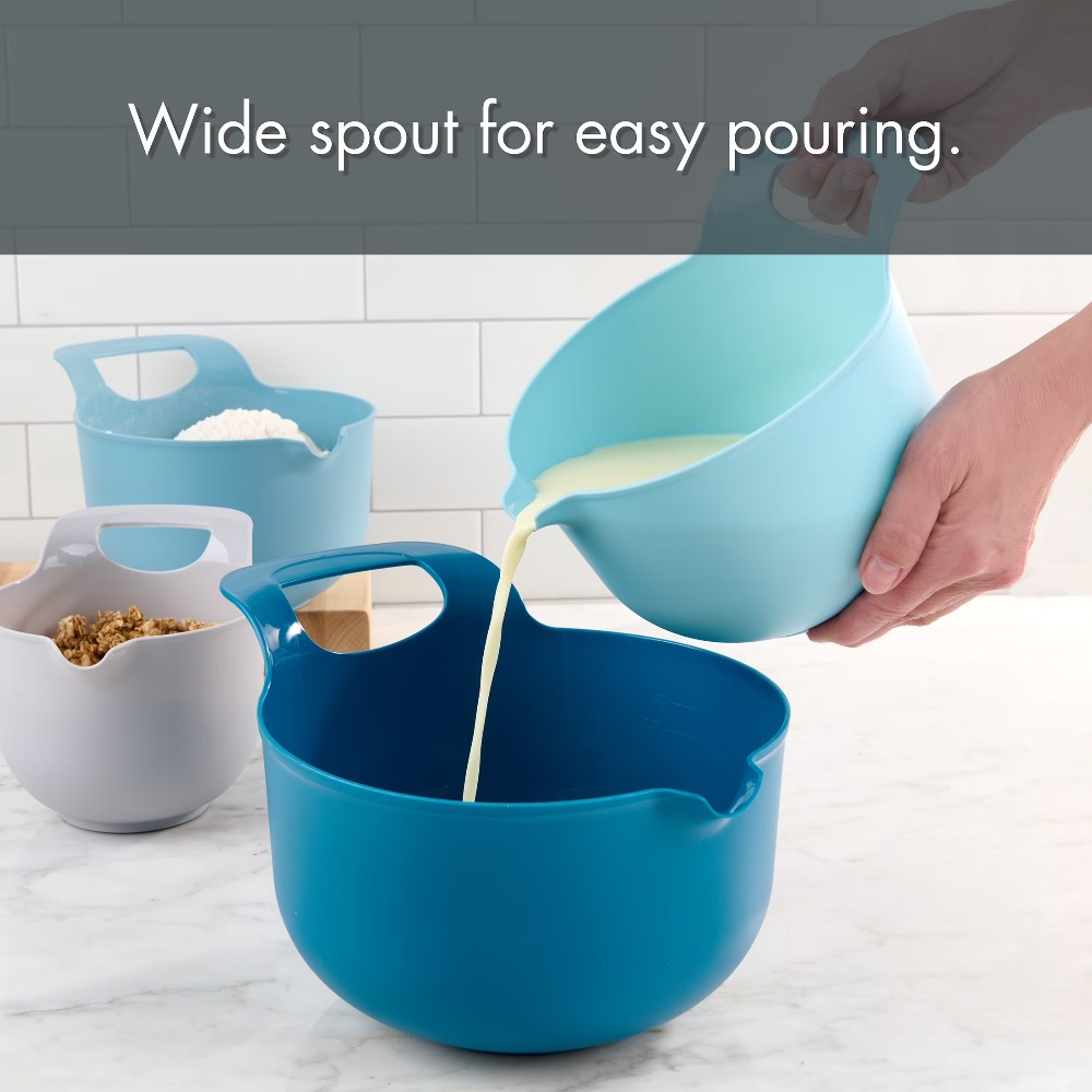 Nesting Plastic Mixing Bowls S - огляд і ціна Kitchen Baking Set