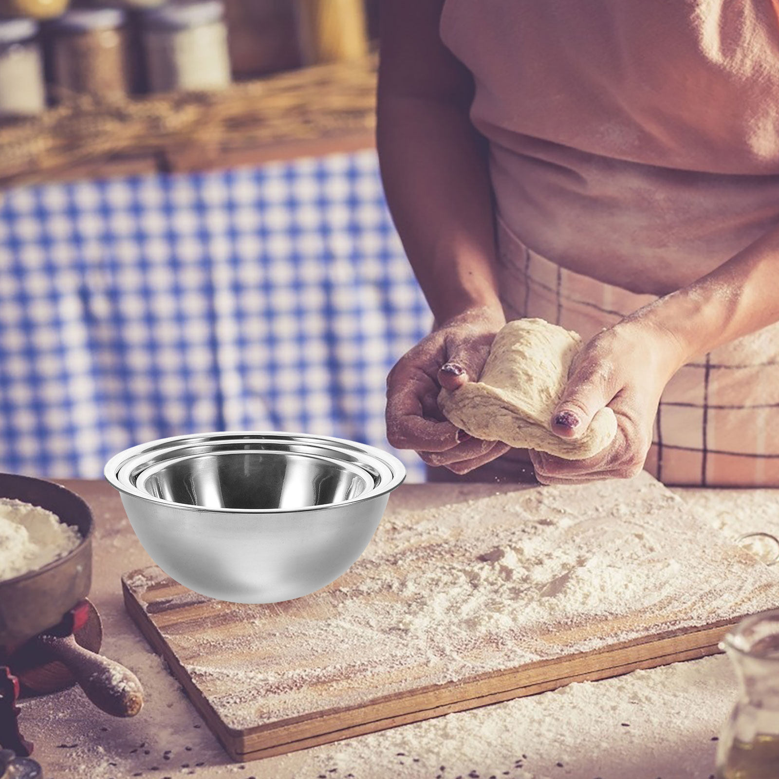 3Pcs Stainless Steel Mixing Bo - огляд і ціна Baking (Kitchen Ingredient)