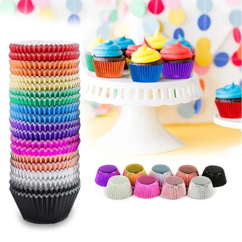 100 piece set of gold foil cup - огляд і ціна Kitchen Baking Set