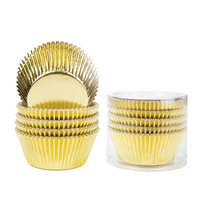 100 piece set of gold foil cup - огляд і ціна Kitchen Baking Set