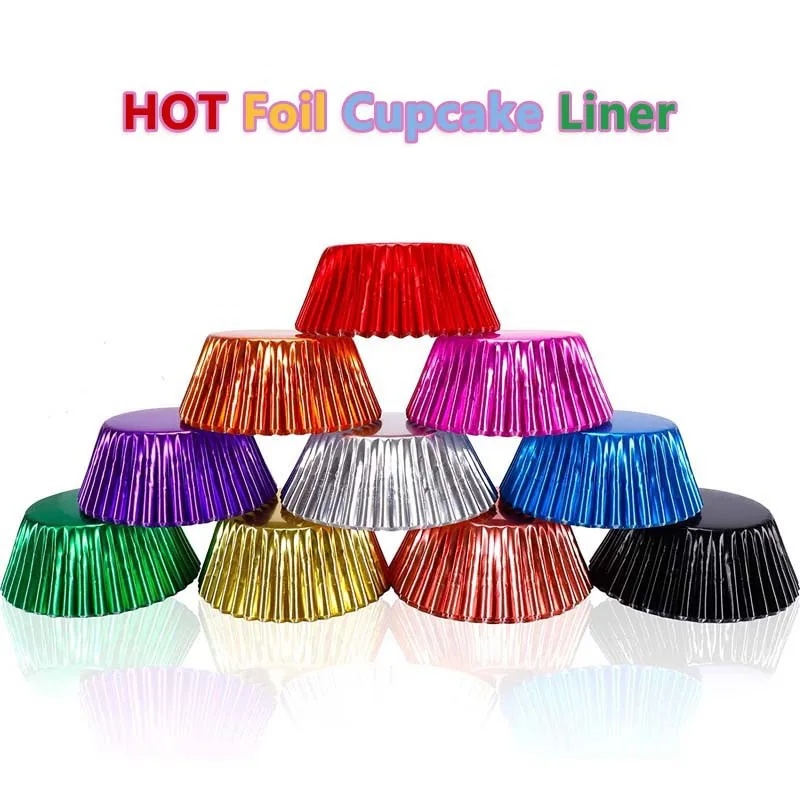 100 piece set of gold foil cup - огляд і ціна Kitchen Baking Set