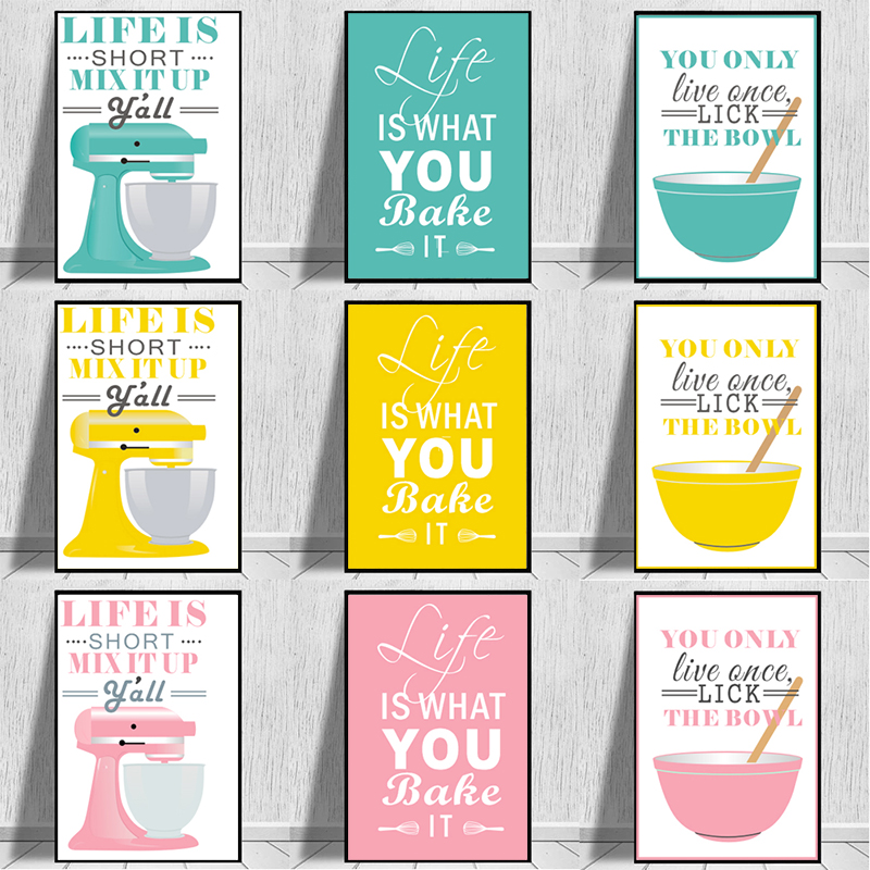 Wall Art Canvas Paintings Nord - огляд і ціна Kitchen Baking Quotes