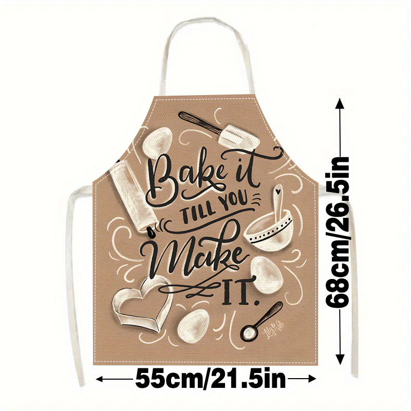 1pc Baking Quote Apron Beige K - огляд і ціна Kitchen Baking Quotes
