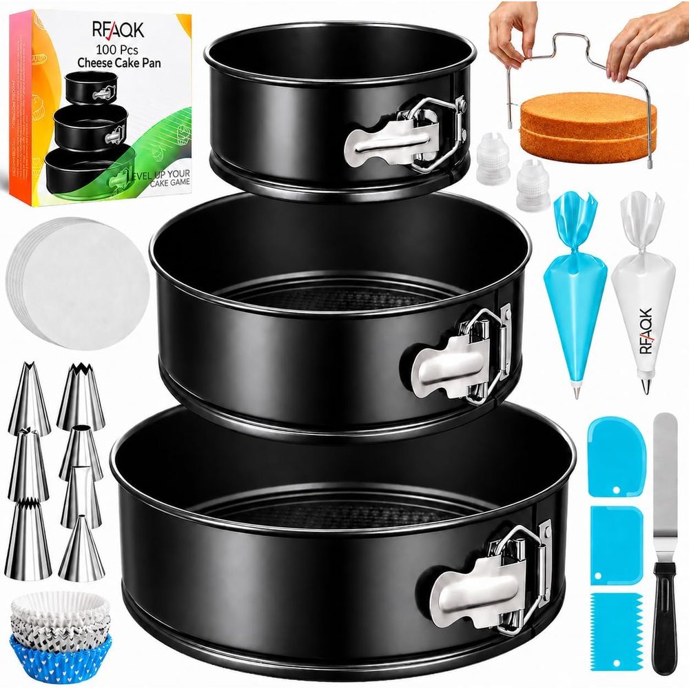 100pcs Cake Pan Set: 3-Piece N - огляд і ціна Springform Pan Set